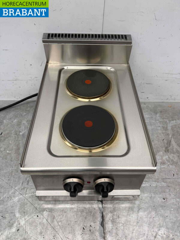 Cuisinière électrique Combisteel 2 feux en acier inoxydable 400V Horeca – Image 2