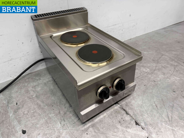 Cuisinière électrique Combisteel 2 feux en acier inoxydable 400V Horeca – Image 3
