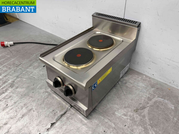 Cuisinière électrique Combisteel 2 feux en acier inoxydable 400V Horeca – Image 4