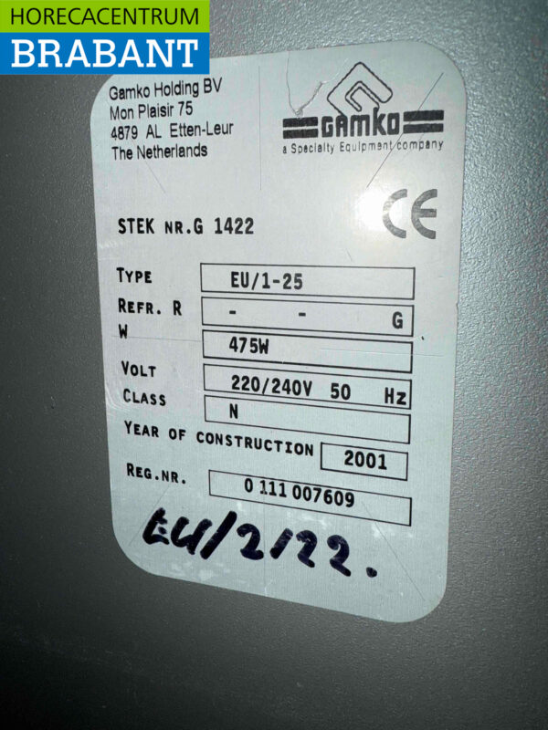 Gamko Réfrigérateur bar 2 portes et nid à bouteilles 170,5 cm 230V Horeca – Image 6