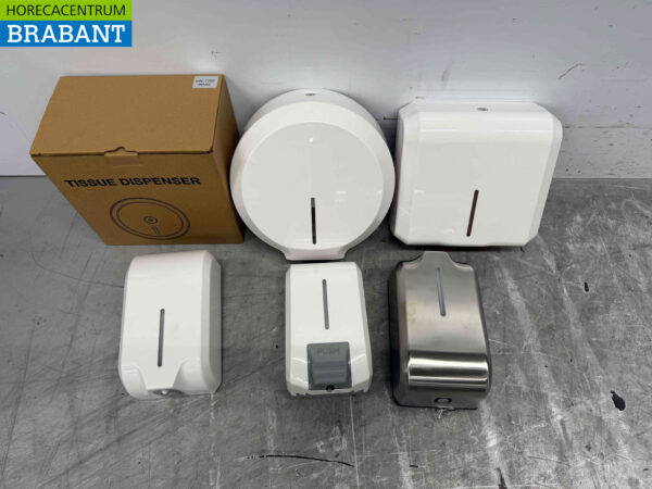 Divers articles sanitaires, 3 distributeurs de savon et 3 distributeurs de papier Restauration – Image 4