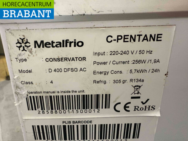 Metalfrio Congélateur Congélateur Shop avec couvercles coulissants en verre 391 litres 230V Horeca – Image 5