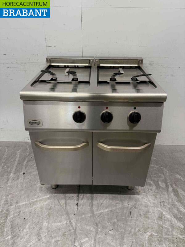 Friteuse double Combisteel en acier inoxydable 2 x 18 litres 400V Horeca