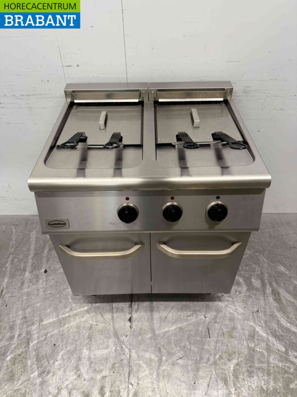 Friteuse double Combisteel en acier inoxydable 2 x 18 litres 400V Horeca – Image 2