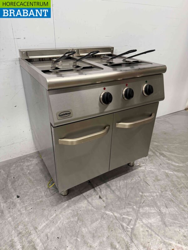 Friteuse double Combisteel en acier inoxydable 2 x 18 litres 400V Horeca – Image 3
