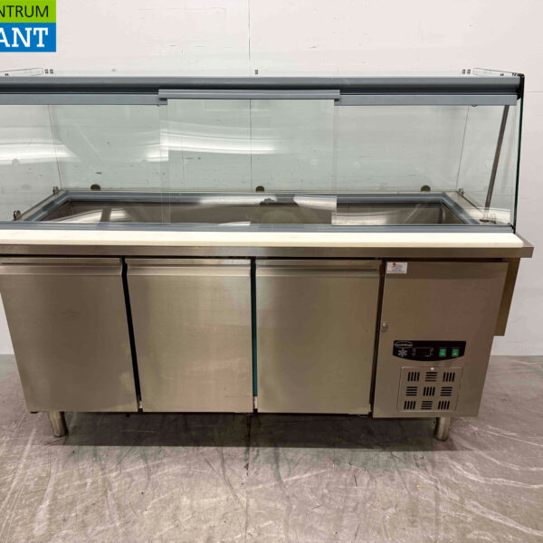 Combisteel Saladette 3 portes en acier inoxydable 179,5 cm 230V Horeca