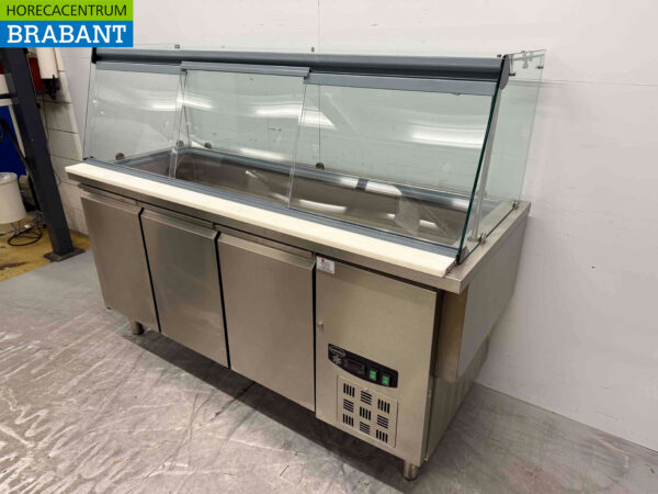 Combisteel Saladette 3 portes en acier inoxydable 179,5 cm 230V Horeca – Image 2