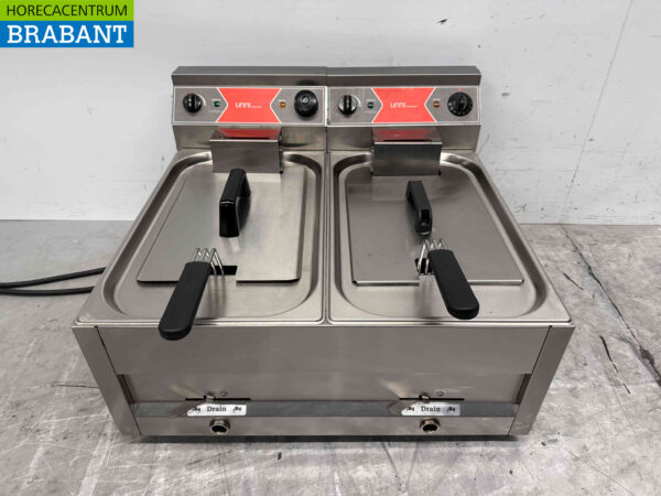 Friteuse double en acier inoxydable 2 x 12 litres 400V Restauration