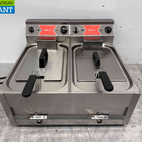 Friteuse double en acier inoxydable 2 x 12 litres 400V Restauration