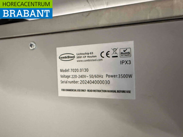 Plaque à induction Combisteel en acier inoxydable 34 cm 230V Horeca – Image 4