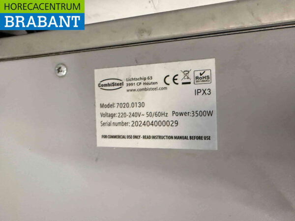 Plaque à induction Combisteel en acier inoxydable 34 cm 230V Horeca – Image 4