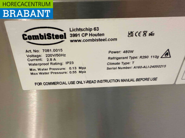 Machine à glaçons Combisteel en acier inoxydable Machine à glaçons 73 kg p/d 230V Horeca – Image 5