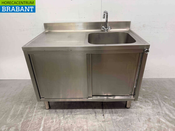 Evier inox 2 portes coulissantes Premium-line 120 cm Horeca (kopie)