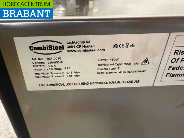 Machine à glaçons Combisteel en acier inoxydable Machine à glaçons 55 kg p/d 230V Horeca – Image 5