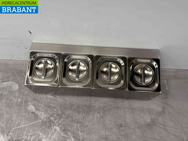 Support de plateau GN en acier inoxydable 4 x 1/6 gastronorme GN 67 cm Horeca (kopie) – Image 4
