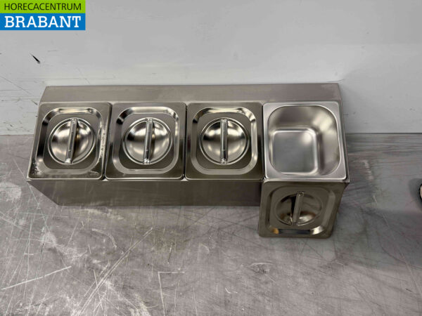 Support de plateau GN en acier inoxydable 4 x 1/6 gastronorme GN 67 cm Horeca (kopie) – Image 5