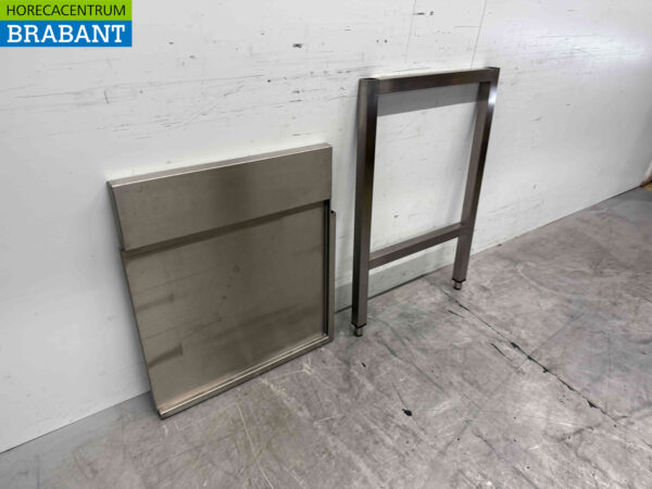 Acier inoxydable Table d'égouttage T.B.V. traversant le lave-vaisselle 60 cm Horeca – Image 2