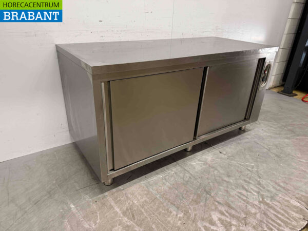 Armoire alimentaire en acier inoxydable 2 portes coulissantes 120 cm Restauration – Image 3