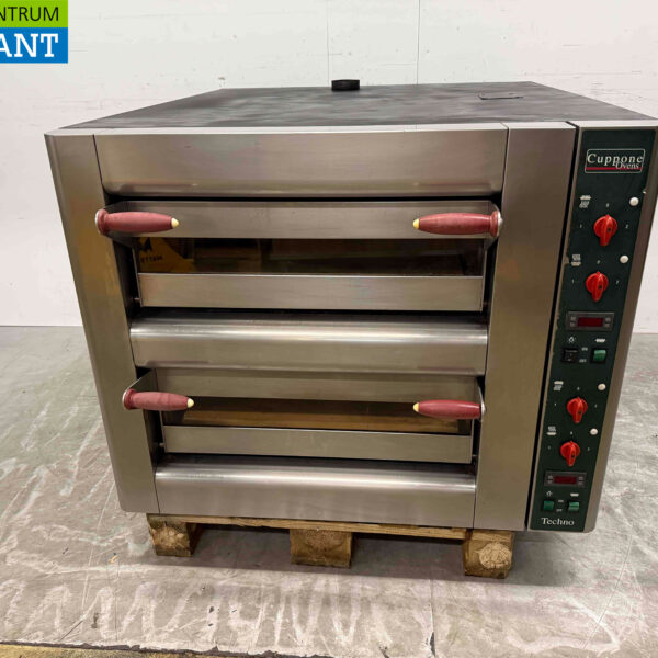 Four à pizza double en acier inoxydable 2 x 9 pizzas 35 cm de diamètre 400V Horeca (kopie)