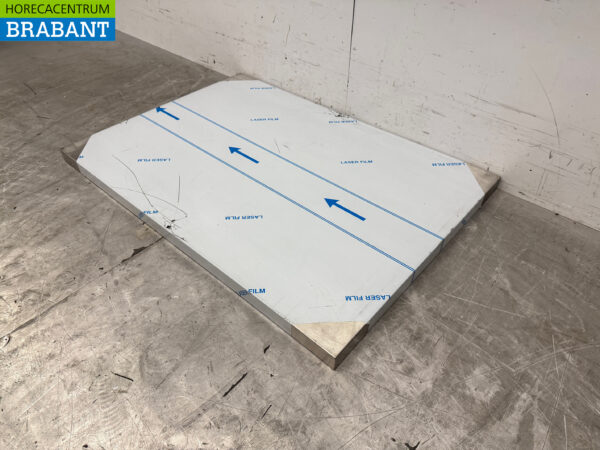Plan de travail en acier inoxydable 100 x 70 x 4 cm Horeca – Image 2