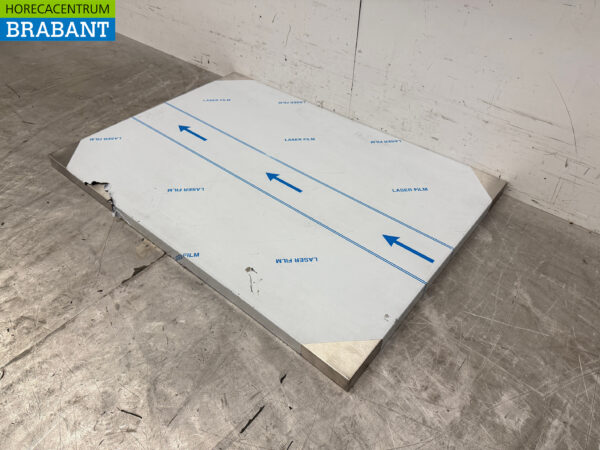 Plan de travail en acier inoxydable 100 x 70 x 4 cm Horeca – Image 2