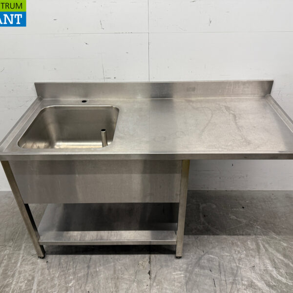 Évier en acier inoxydable Évier 160 x 70 cm Horeca
