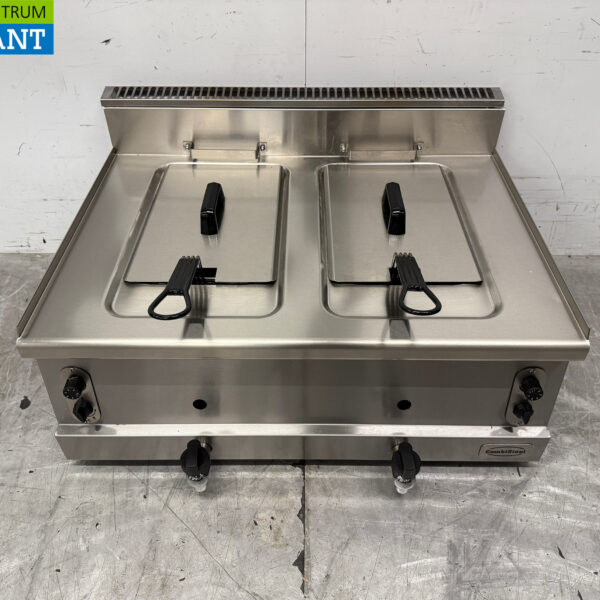 Friteuse double Combisteel en acier inoxydable 2 x 8 litres Gaz naturel Restauration