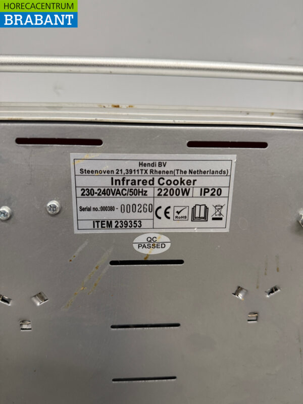 Hendi Cuisinière infrarouge 2.2 Kw 230V Horeca – Image 4