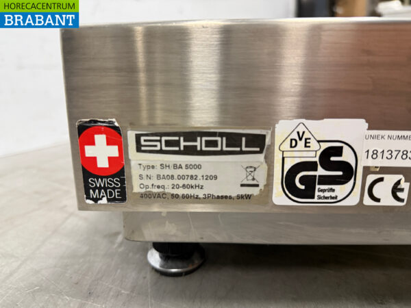 Plaque de cuisson à induction Scholl en acier inoxydable 5 kW 400V Horeca – Image 4