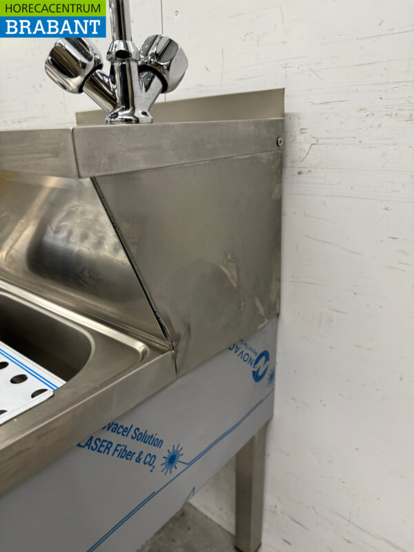 Evier double en acier inoxydable Combisteel Evier égouttoir combi Robinet 50 cm Horeca – Image 5