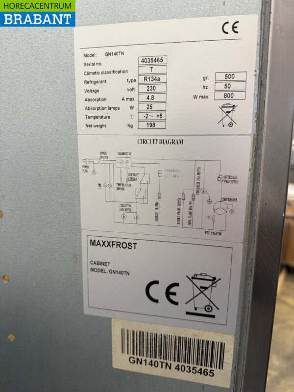 Réfrigérateur Maxxfrost double porte en acier inoxydable 1300 litres 230V Horeca – Image 5