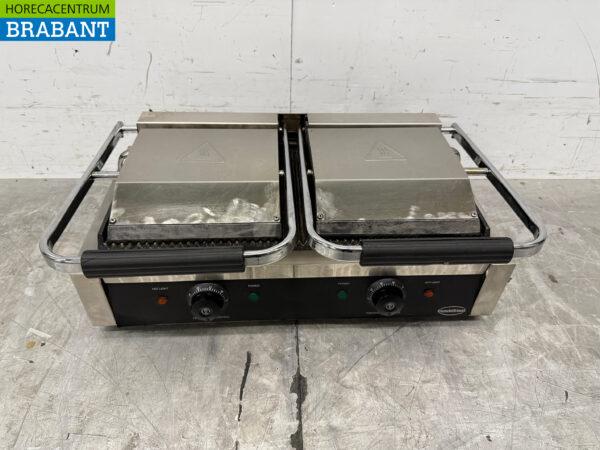 Gril à panini à double contact en acier inoxydable Combisteel nervuré 230V Restauration