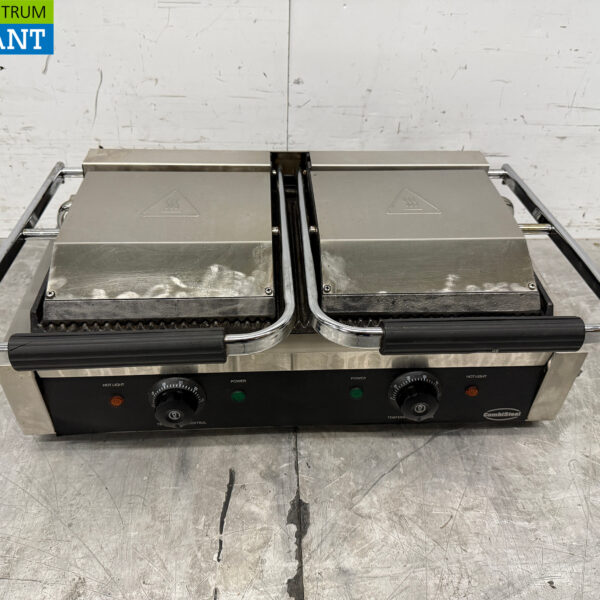 Gril à panini à double contact en acier inoxydable Combisteel nervuré 230V Restauration