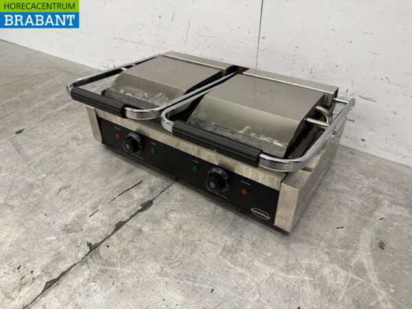 Gril à panini à double contact en acier inoxydable Combisteel nervuré 230V Restauration – Image 2