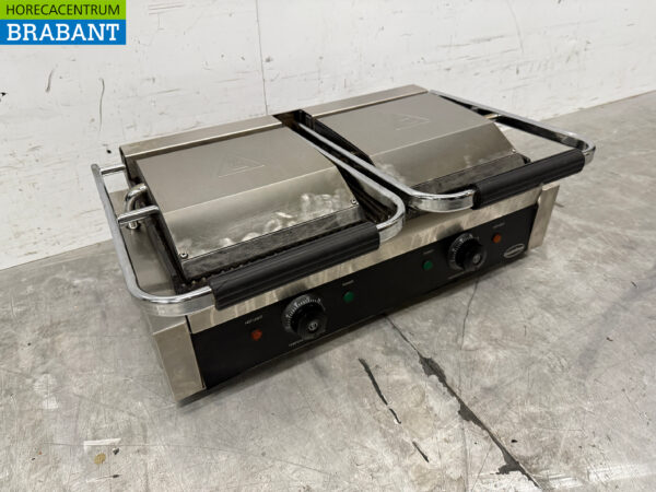 Gril à panini à double contact en acier inoxydable Combisteel nervuré 230V Restauration – Image 3
