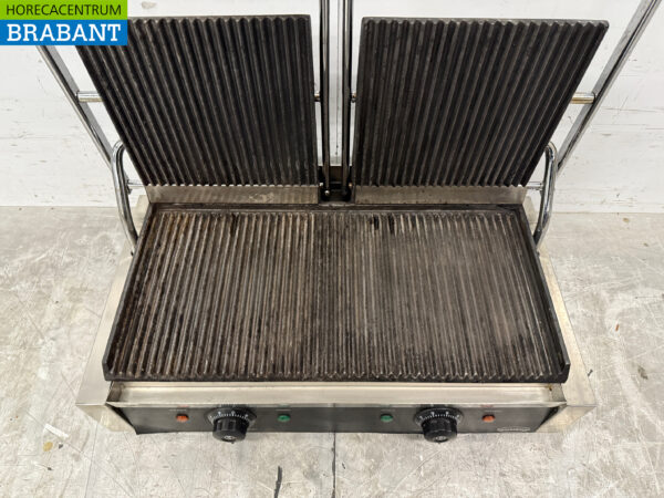 Gril à panini à double contact en acier inoxydable Combisteel nervuré 230V Restauration – Image 4
