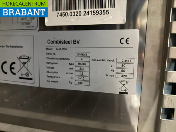 Combisteel Réfrigérateur bar 3 portes battantes 200,5 cm 230V Horeca – Image 5
