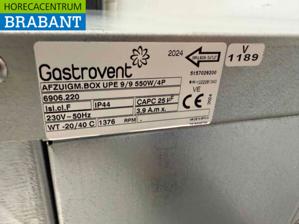 Combisteel Moteur d'extraction Slaghouse 3000 m3 230V Horeca – Image 4