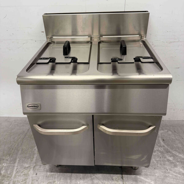 Friteuse double Combisteel en acier inoxydable 2 x 15 litres GAS Restauration