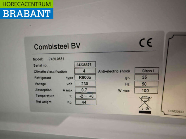 Combisteel Réfrigérateur 130 litres 230V Horeca – Image 5