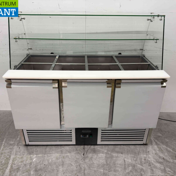 Combisteel Saladette 3 portes en acier inoxydable 136,5 cm 230V Horeca
