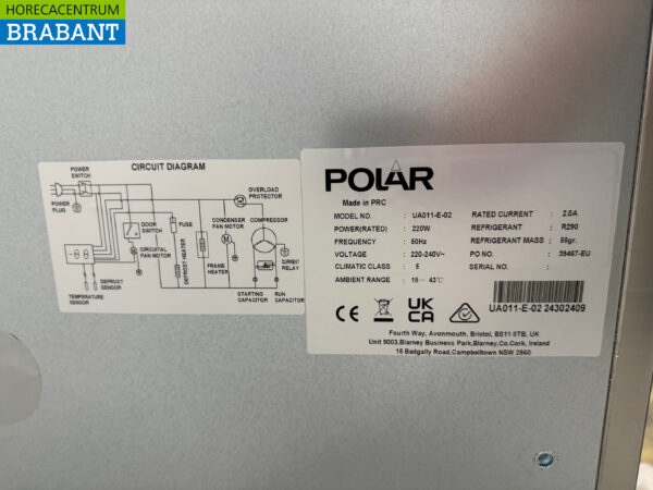 Coffre de congélation Polar Low en acier inoxydable 140 litres 230V Horeca – Image 5
