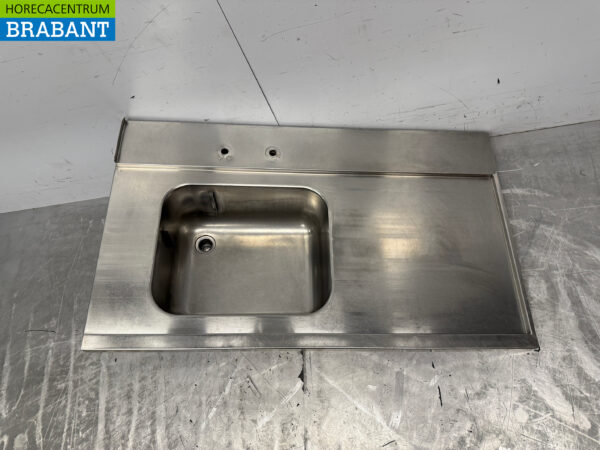 Bac d'alimentation en acier inoxydable Évier 121 x 72 cm Horeca