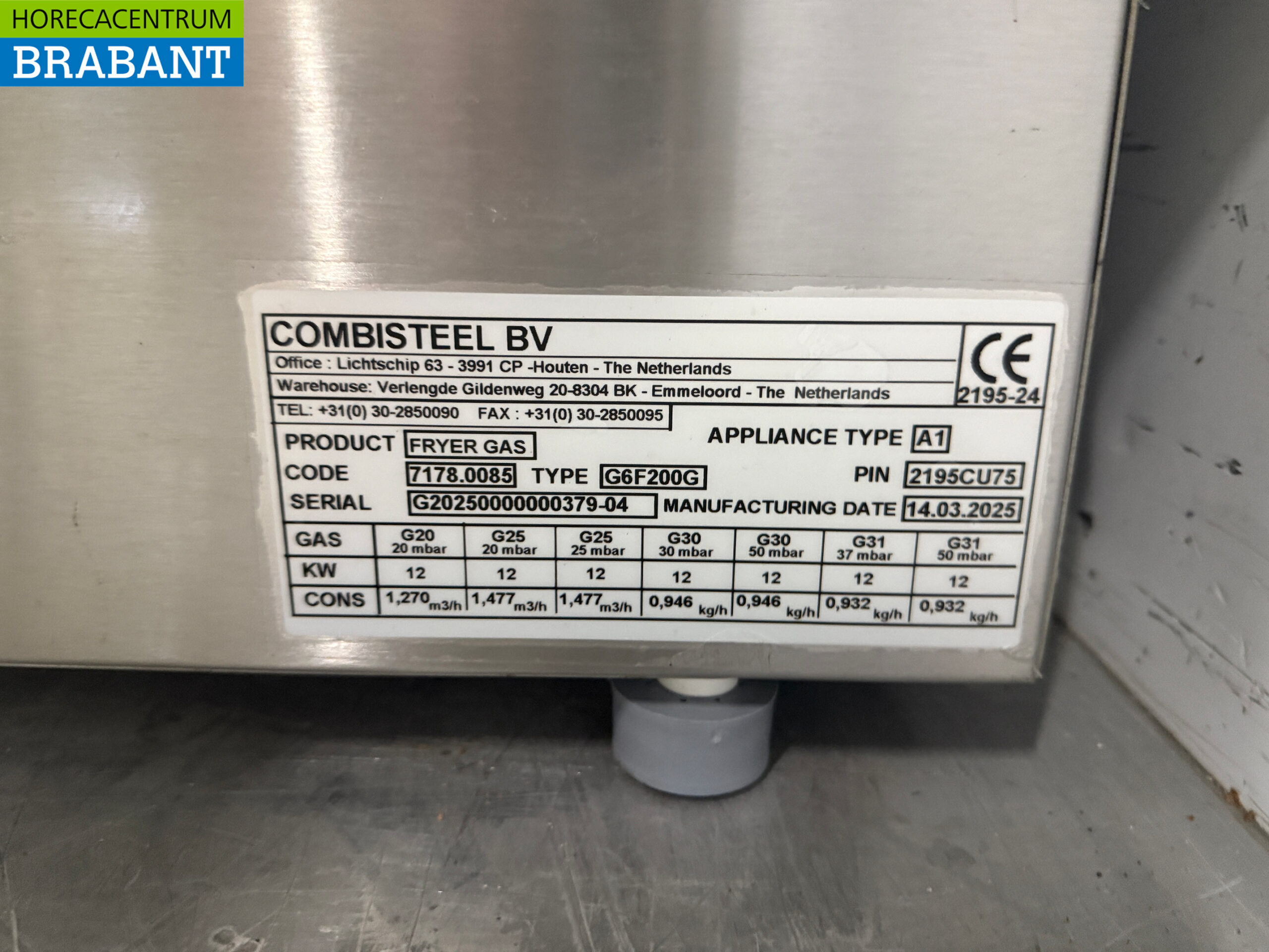 Friteuse double Combisteel en acier inoxydable 2 x 8 litres GAS Restauration – Image 5