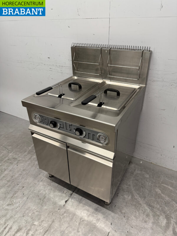 Friteuse double en acier inoxydable Elframo 2x 17 litres GAS Horeca – Image 2