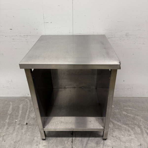 Table de travail en acier inoxydable avec étagère 70 x 70 x 90 cm Restauration