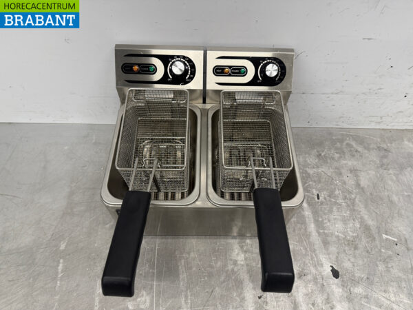 HCB Friteuse double en acier inoxydable 2 x 4,5 litres 230V Horeca – Image 4