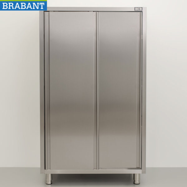 HCB armoire de service en acier inoxydable Armoire de travail 2 portes coulissantes Premium-line 100 cm Restauration