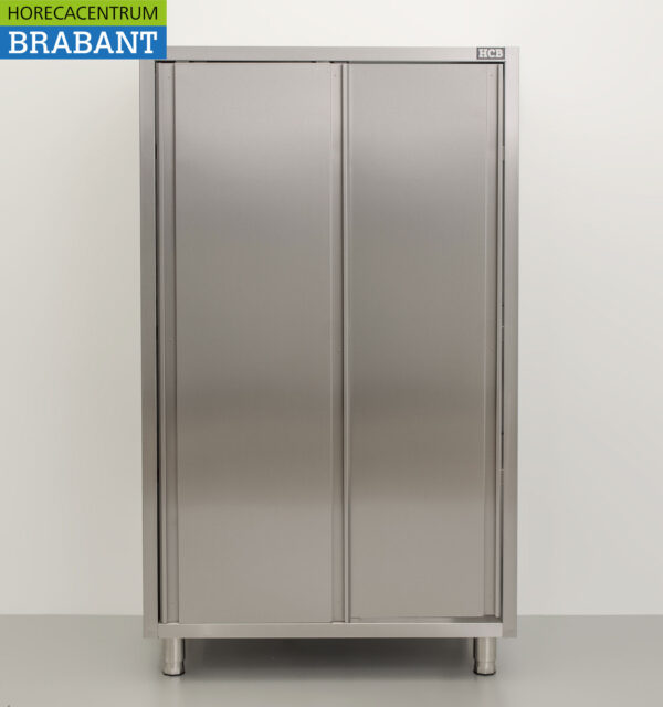 HCB armoire de service en acier inoxydable Armoire de travail 2 portes coulissantes Premium-line 100 cm Restauration