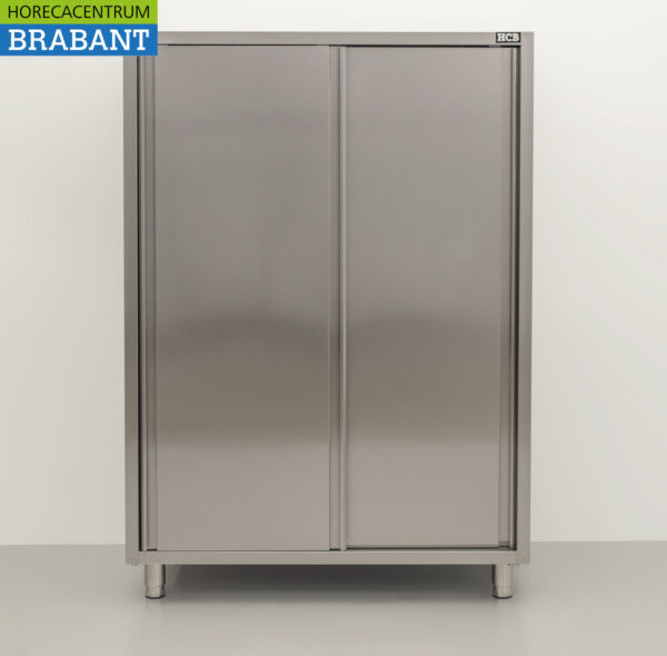 Acier inoxydable HCB Armoire alimentaire Armoire de travail 2 portes coulissantes Premium-line 120 cm Restauration